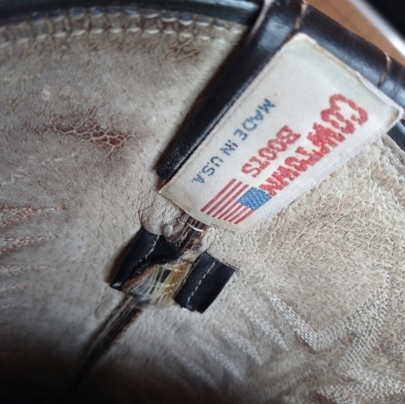 Cowtown Boots Chocolate Brown Iguana Teju Lizard Exotic leather Cowboy Boots. Me main image 5